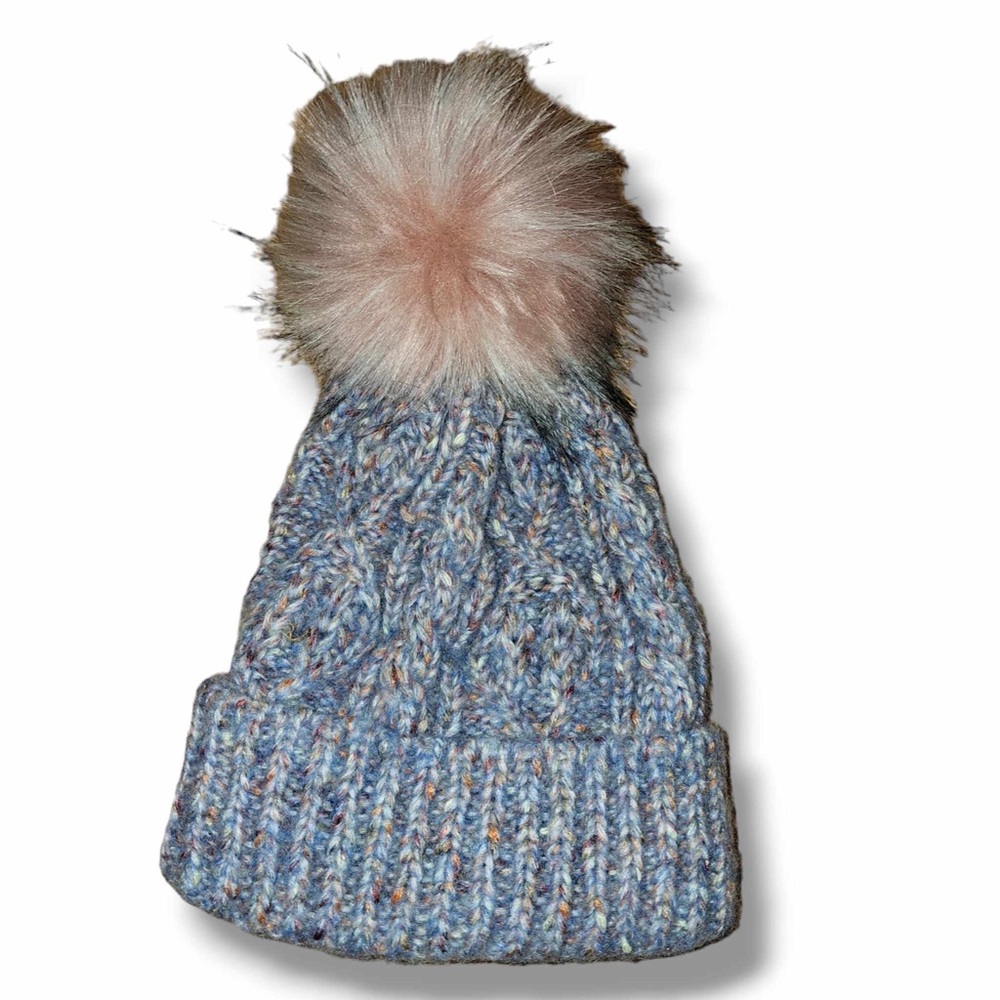 Free People Women Happy Trails Pompom Beanie Size One Size
